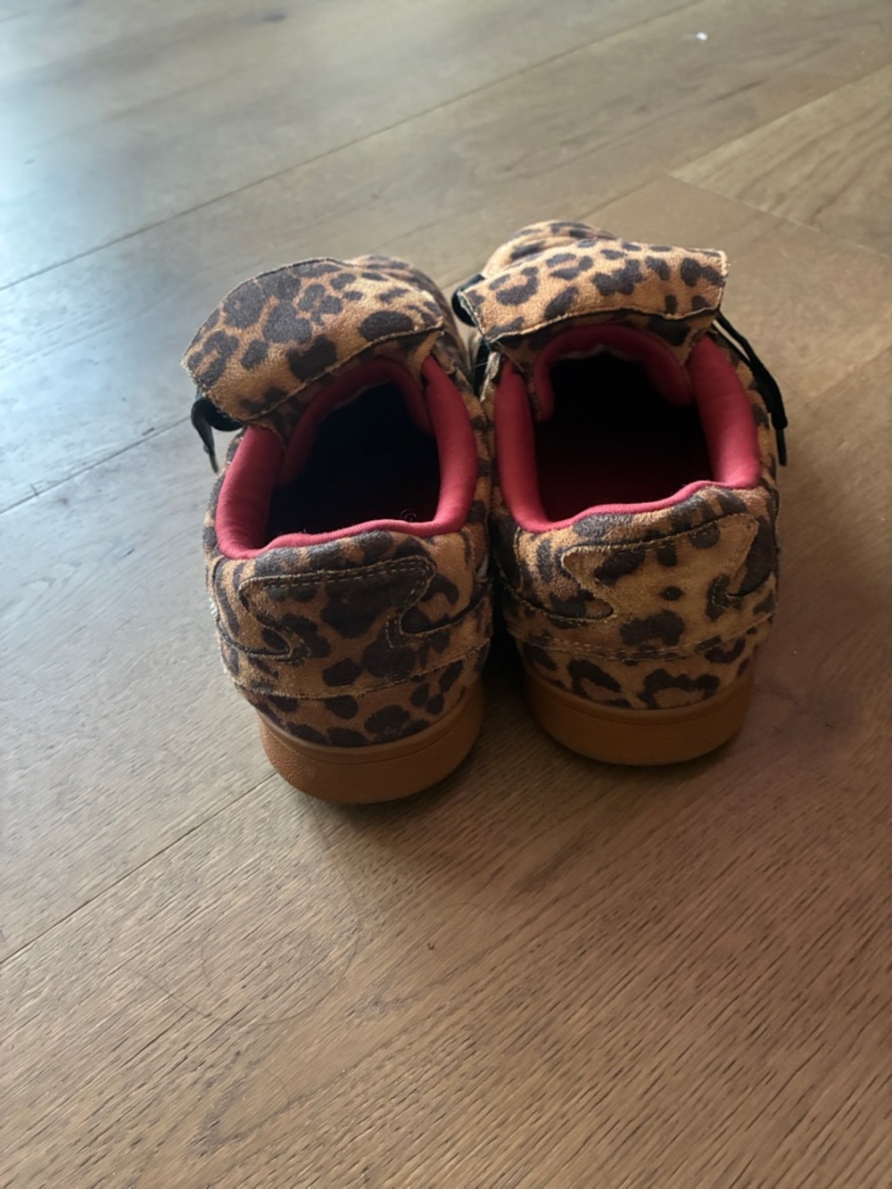 Steve Madden Leopard Print Sneakers with Pink Liner - Picture 5 of 6